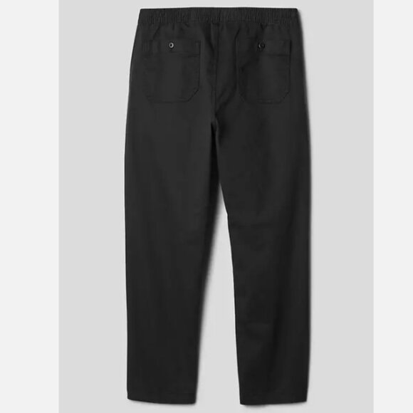 GAP GapFlex Easy Essential Pants Black Size Large Elastic Tie Waist RT$60 NWT - Picture 6 of 12